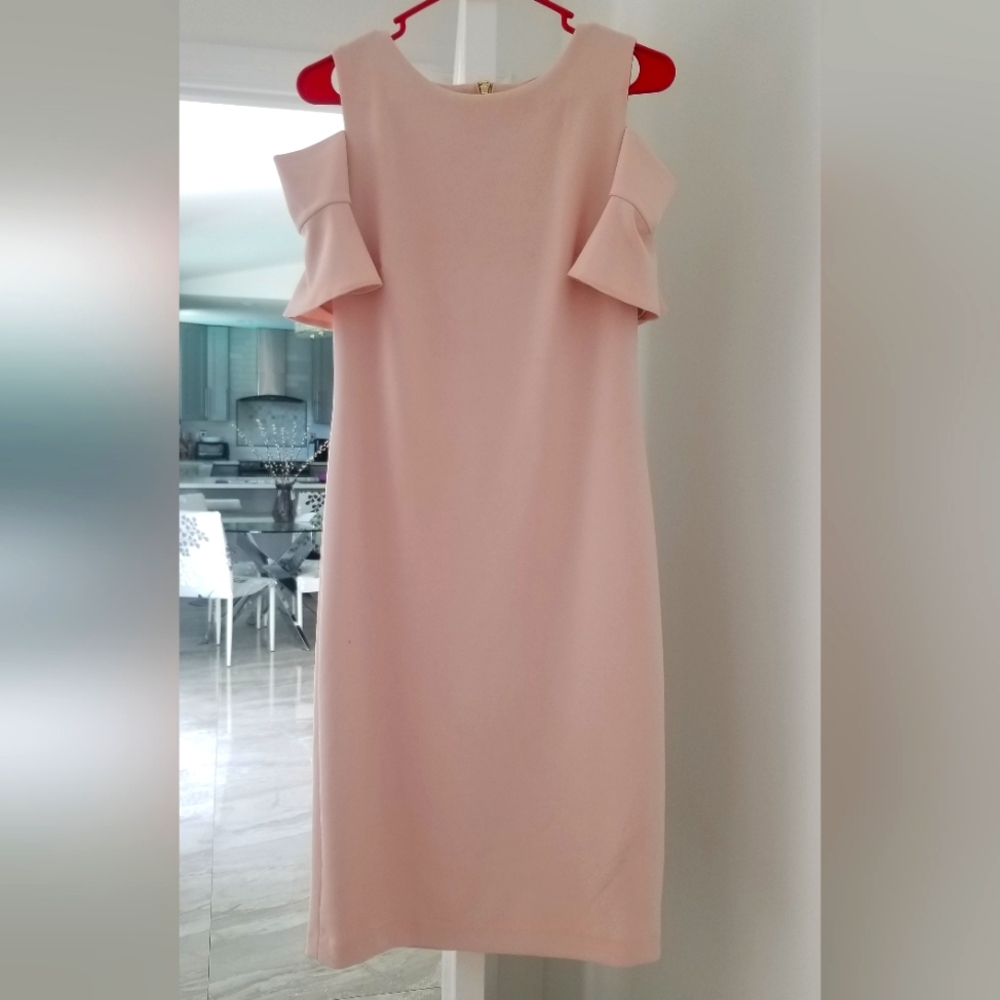 Calvin Klein cold shoulder sheath dress size 8